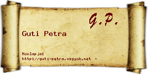 Guti Petra névjegykártya